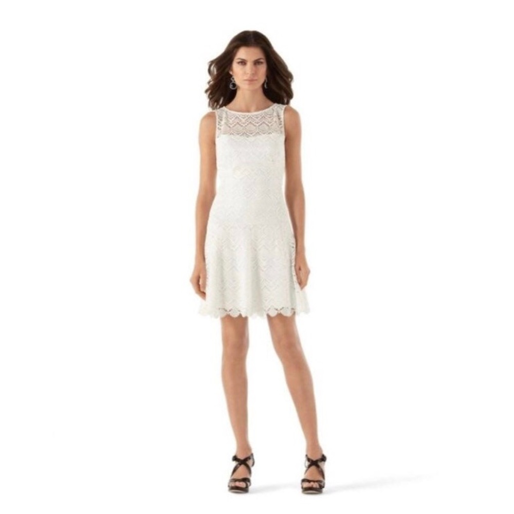 White House Black Market Drop Waist Lace Dress Size 0